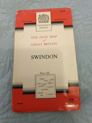 Vintage Ordnance Survey Maps Sheet 157 Swindon