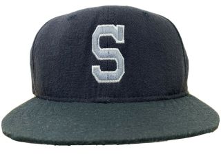 Vintage Stussy Michigan State Wool Snapback Hat Cap Made Usa Logo Era Black