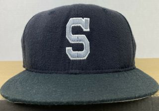 Vintage Stussy Michigan State Wool Snapback Hat Cap Made USA Logo Era Black 2