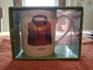 Kate Spade York,  Lenox - Wise Owl 10oz Coffee/tea Mug Travel Theme