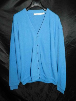 Vintage Palmland 3x Mens Light Blue Cardigan Sweater V Neck Button Front Usa