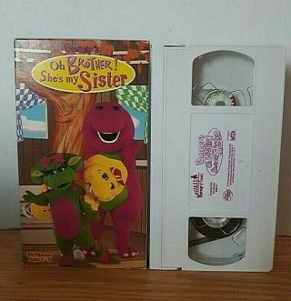 Barney’s Oh Brother She’s My Sister Vhs 1998 Vintage Kids Video
