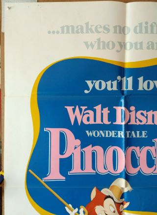 Pinocchio - Vintage Movie Poster 1978 Rerelease - When You Wish Upon A Star 2