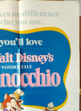 Pinocchio - Vintage Movie Poster 1978 Rerelease - When You Wish Upon A Star 3