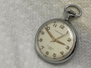 Old Small Pocket Watch Calvert Avalon 17 Jewels