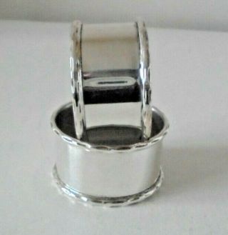 Vintage ANGORA Silver Plated Napkin Rings (Boxed) Diameter 1 7/8ths 