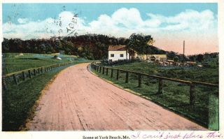 Vintage Postcard 1917 Scene At York Beach Maine Me