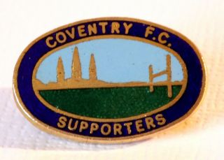 Vintage Coventry Rugby Union Football Supporters Club Enamel Badge.