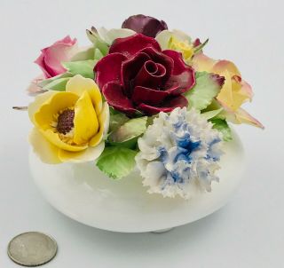 Royal Adderley Bone China Vintage Floral Bouquet Roses England 3.  5 "