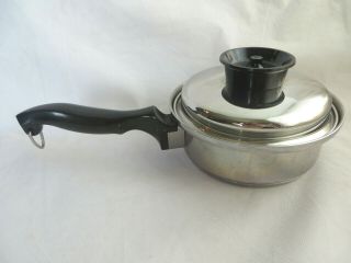 Vintage Chef Ware By Townecraft T304 Stainless Steel Sauce Pan Lid Small 7.  5 "