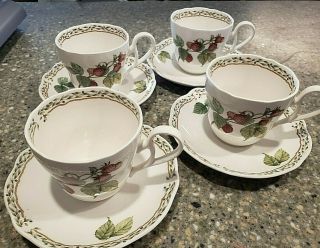 Noritake Royal Orchard Cups And Saucers Set Of 4