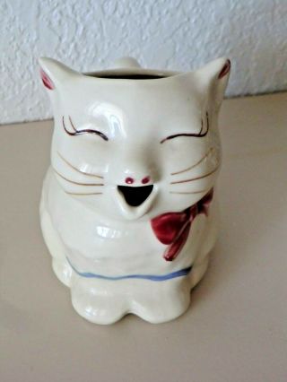 Vintage SHAWNEE Pottery PUSS ' N BOOTS Cat Kitten Creamer Pitcher 2