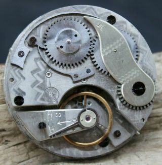 Antique Swiss Pocket Watch Movement 3823 43.  2mm For Repair Equestrian (l2d2)