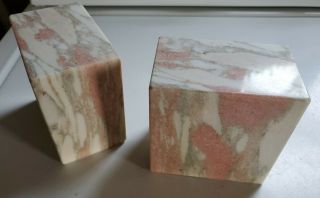 Vintage Marble Book Ends And Paper Weight