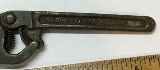 Bullard Wrench No 0 Spring Loaded Vintage Tool Pat.  Oct.  27,  03 3