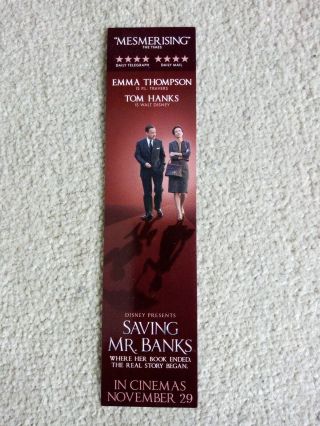 Saving Mr Banks Cinema Promo Bookmark,  Mary Poppins Interest