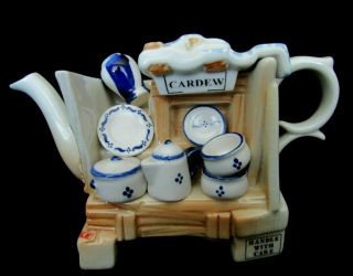 Vintage Paul Cardew Miniature One - Cup Teapot " China Stall " Made In England