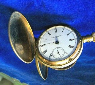Trenton Watch Company Usa/gold Filled?pocket Watch/spares Or Repair/full Hunter