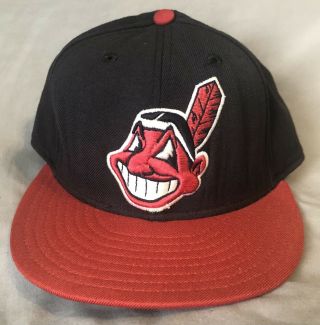 VINTAGE Cleveland Indians Chief Wahoo Era 59FIFTY Hat 7 1/4 MADE IN U.  S.  A. 2