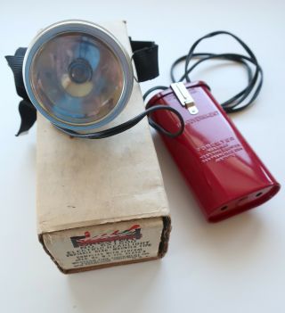 Vintage Forester Western Firefighter Portable Electric Head - Lamp Headlight Vg