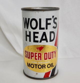 Wolf’s Head Motor Oil,  Vintage Advertising Coin Bank Tin Can - 83717