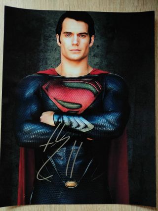 Signed Henry Cavill Superman Autographed Photo 8x10