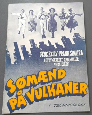 Danish Film Programme 1949 On The Town Gene Kelly Frank Sinatra Ann Miller