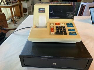 Vintage Casio 114er Electronic Cash Register Estate Find Appears To Work (sort O