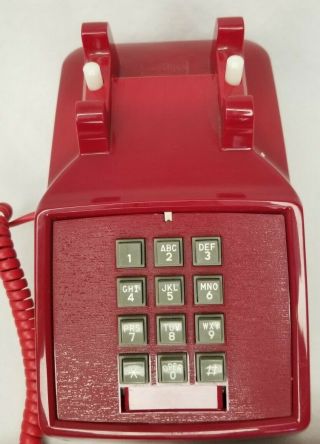 Vintage 1996 CORTELCO Red Desk Telephone - 3
