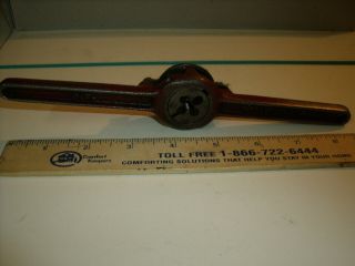 Vintage O.  K.  Usa Die Stock Handle For 1 " O.  D.  Round Dies W/ Adjust Guide 9 "