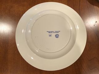 Vtg Wedgwood Plate Middlebury College Mead Chapel Blue Scenic Blue Pattern10.  5” 2