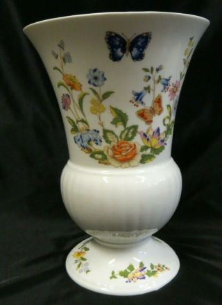Aynsley Cottage Garden Butterfly Flowers Fine Bone China Made In England 8” Tall