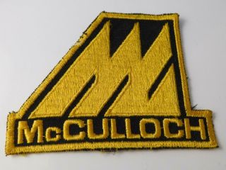 Mcculloch Chainsaws Vintage Patch Badge Uniform Employee Advertising