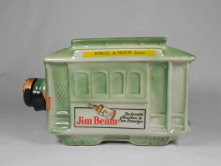 Collectable Vintage Green Trolly Jim Beam Decanter