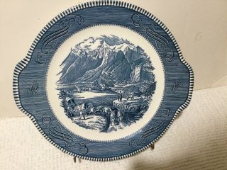 Royal China Currier & Ives The Rocky Mountains Covered Wagon 11 1/2 " Platter