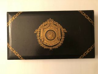 Vintage Men ' s Jewelry Box Napoleon Empereur Box w/ Coin Made for SWANK 3