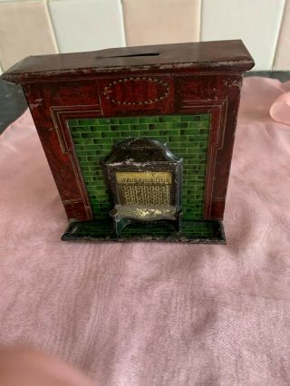 Rare Vintage Thermo X Gas Fire Tinplate Money Box