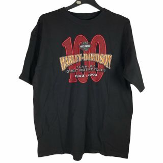 Vtg Harley Davidson T - Shirt Mens Xl 2003 Usa 100 Year Milwaukee Wi Black