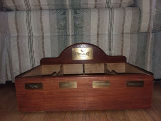 Vintage Pheasant R.  D.  Gomez Wooden Cigar Display Case Counter Stand - Rare