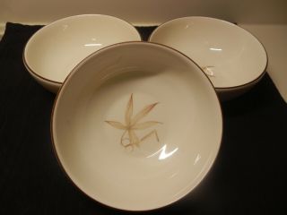Vtg Winfield Usa Passion Flower 3 Pc 5 7/8 " Coupe Cereal Bowls 1940 