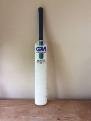 Vintage Cricket Bat Gunn & Moore Skipper.  Hand Made From English Willow,  England.
