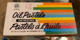 Vintage Artists Grumbacher Oil Pastels 22/12 Set Of 12