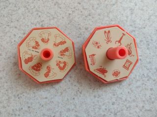 Vintage Peaches And Cream Barbie,  Set Of 2 Spinners,  Vgc
