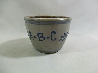 1996 Beaumont Brothers Pottery (bbp) Salt - Glazed Abc/123 Small Crock