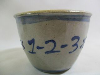 1996 Beaumont Brothers Pottery (BBP) Salt - Glazed ABC/123 Small Crock 2