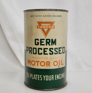 Conoco Motor Oil,  Vintage Advertising Coin Bank Tin Can - 83714