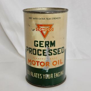 Conoco Motor Oil,  Vintage Advertising Coin Bank Tin Can - 83714 3