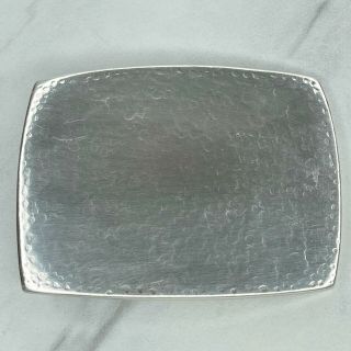 Silver Tone Hammered Metal Belt Buckle