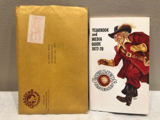 Vintage 1977 - 78 Yearbook And Media Guide Cleveland Cavaliers W/ Envelope Ptr