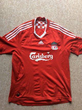 Vintage Adidas Liverpool Home Football Shirt Large 2007 2008